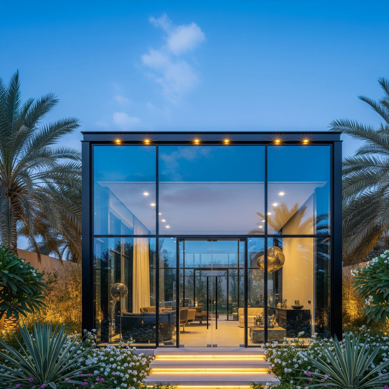 صورة لغرفة زجاجية فاخرة